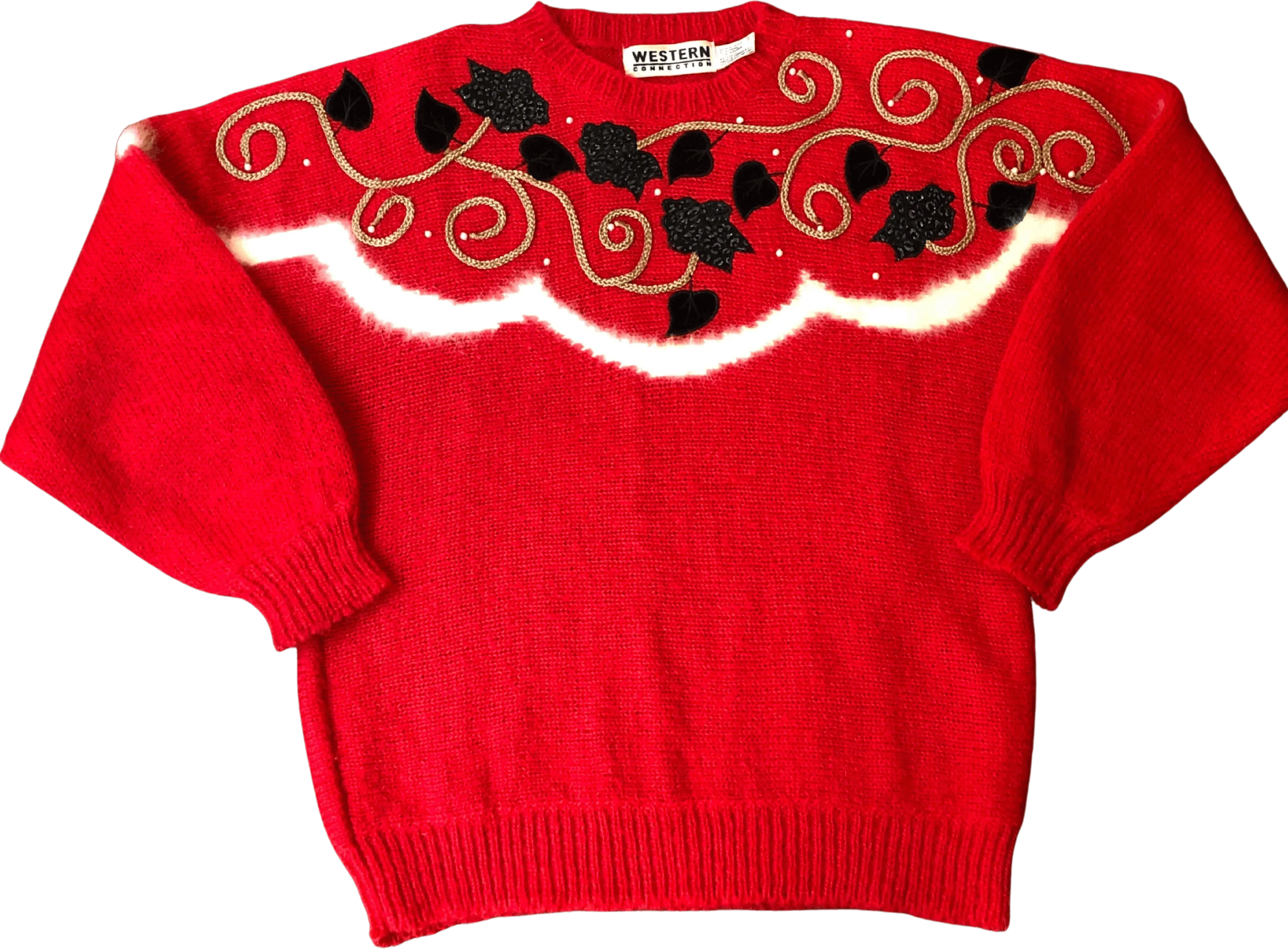 '80’s Beaded and Embellished Sweater by Western Connection