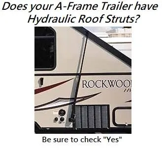 A-Frame Teardrop Trailer Side Tent Silver / Kelly Green Trim