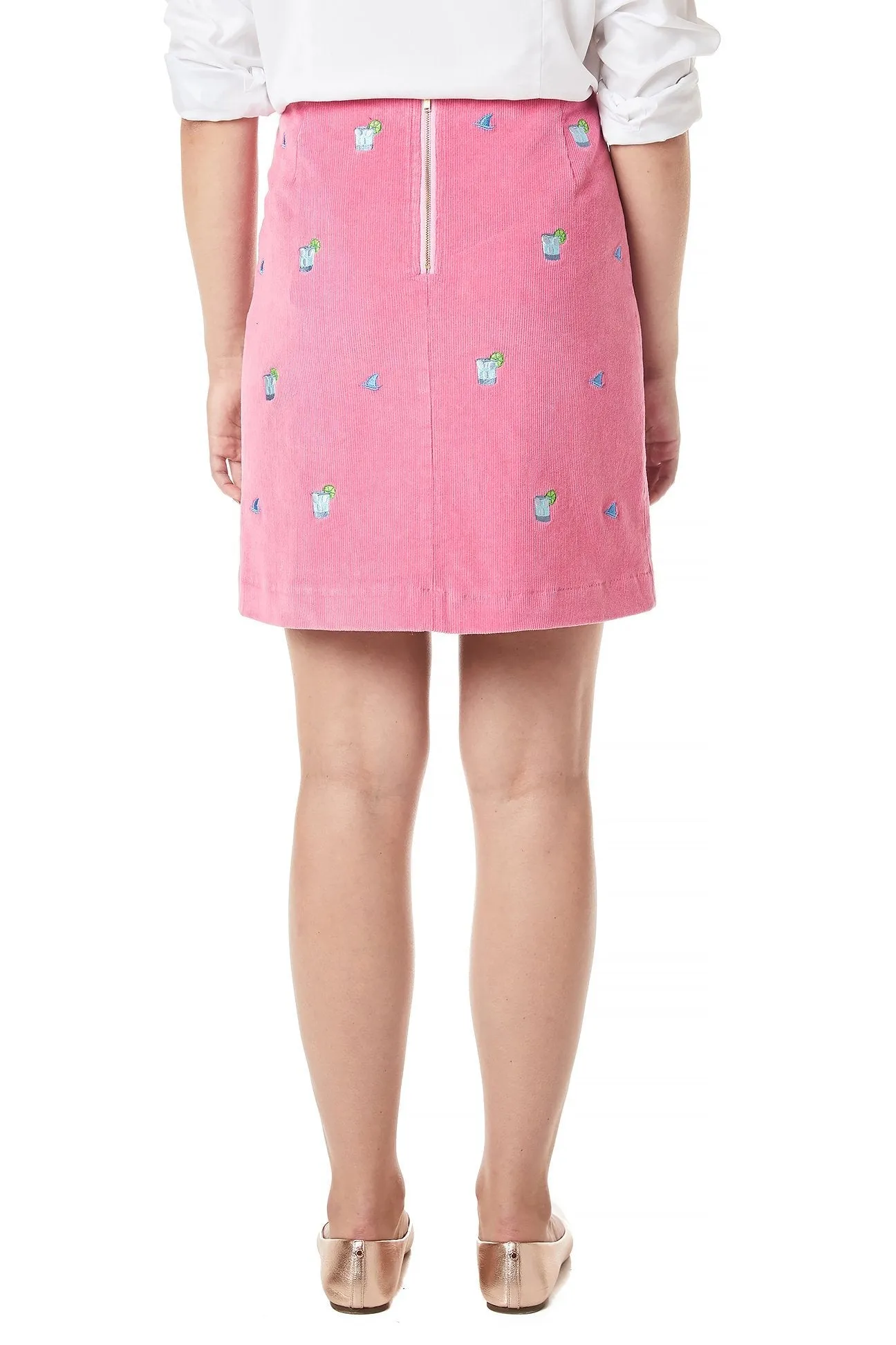 Ali Skirt Corduroy Rose with Fin & Tonic 19"
