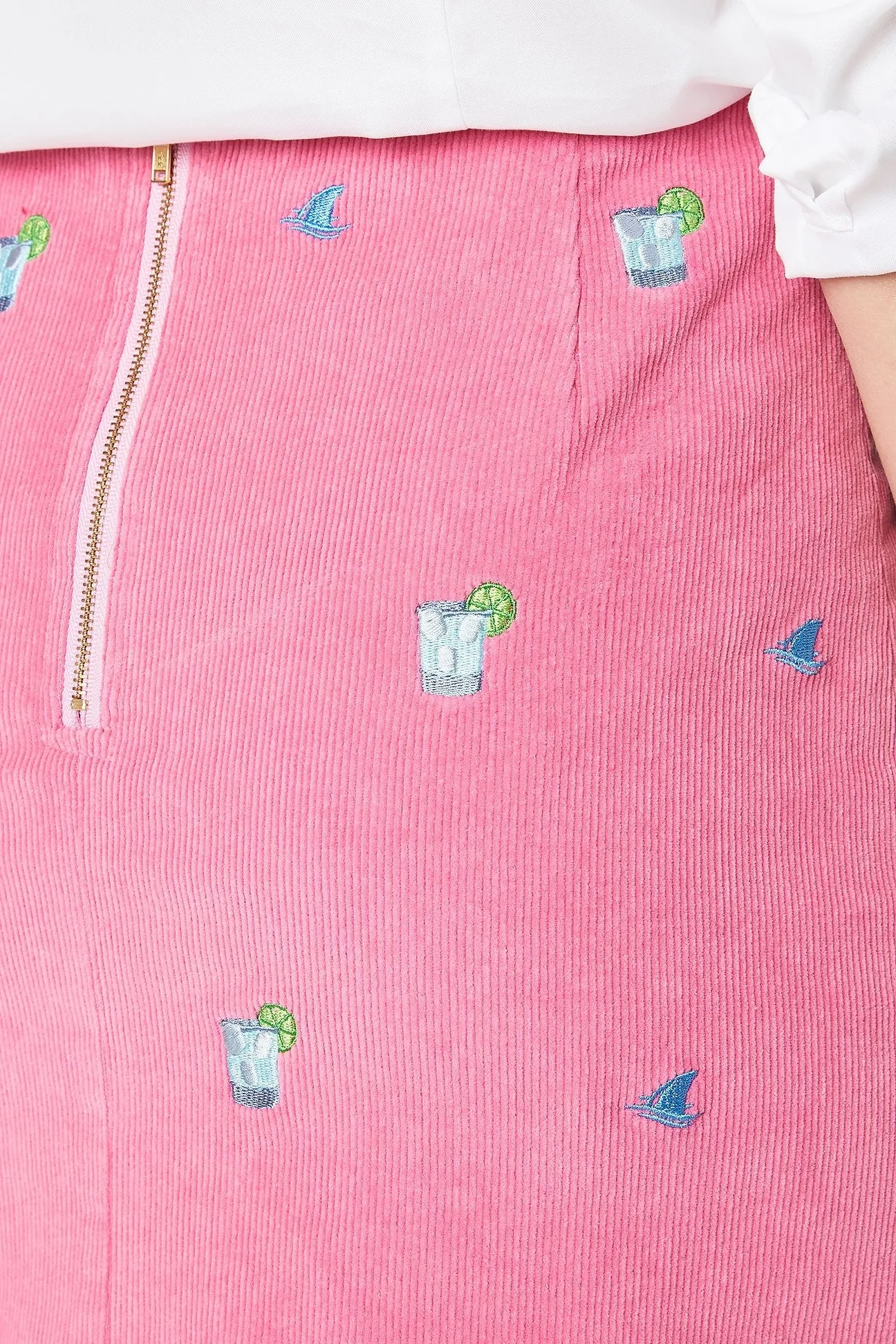 Ali Skirt Corduroy Rose with Fin & Tonic 19"