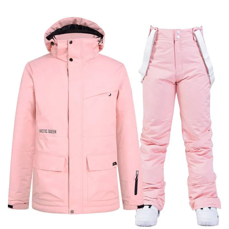 ARCTIC QUEEN Unisex Blizzard Pure Pink Ski Suit