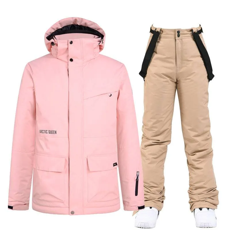 ARCTIC QUEEN Unisex Blizzard Pure Pink Ski Suit