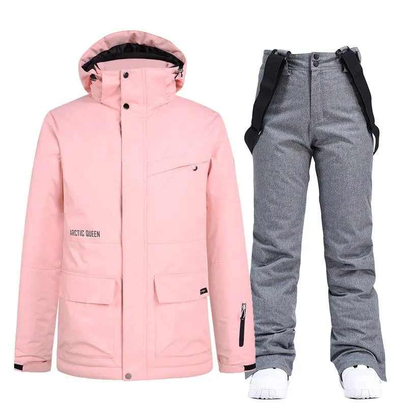ARCTIC QUEEN Unisex Blizzard Pure Pink Ski Suit
