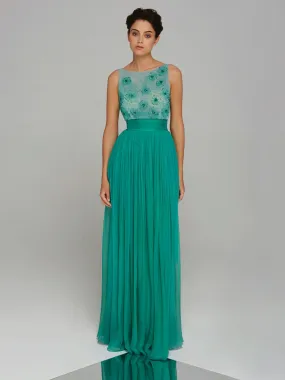 Beaded Top   Chiffon Skirt