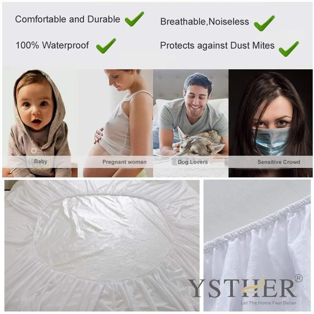 BeautySleep Terry Waterproof Mattress Protector Premium Hypoallergenic Cover