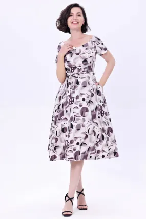 Bella Geometric Print Dress by Miss Lulo
