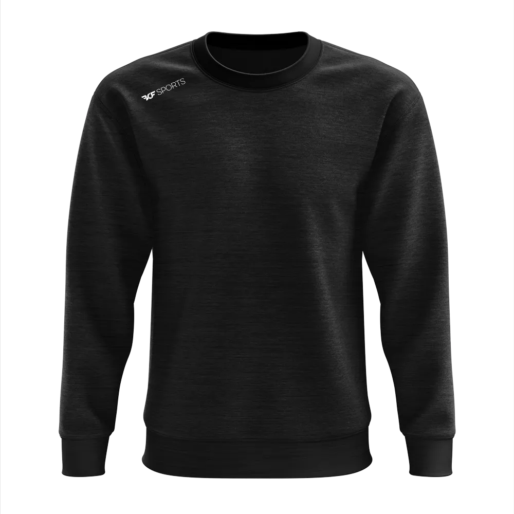 Black Melange: Crewneck Jumper