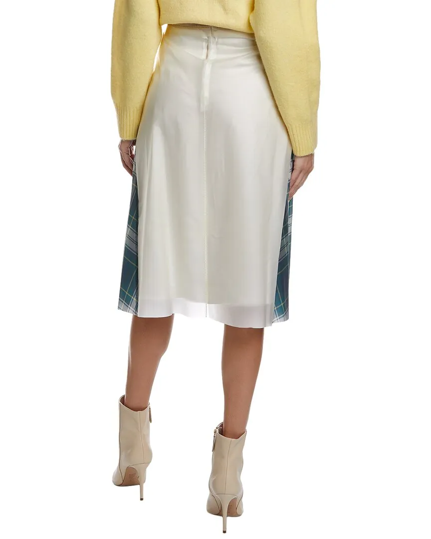 Burberry Silk-Lined Midi Skirt