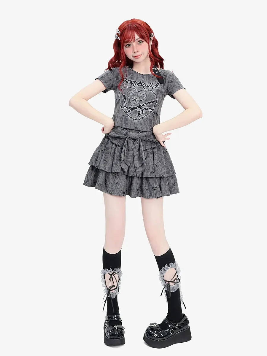 Cake Damaged Skirt Bow Big