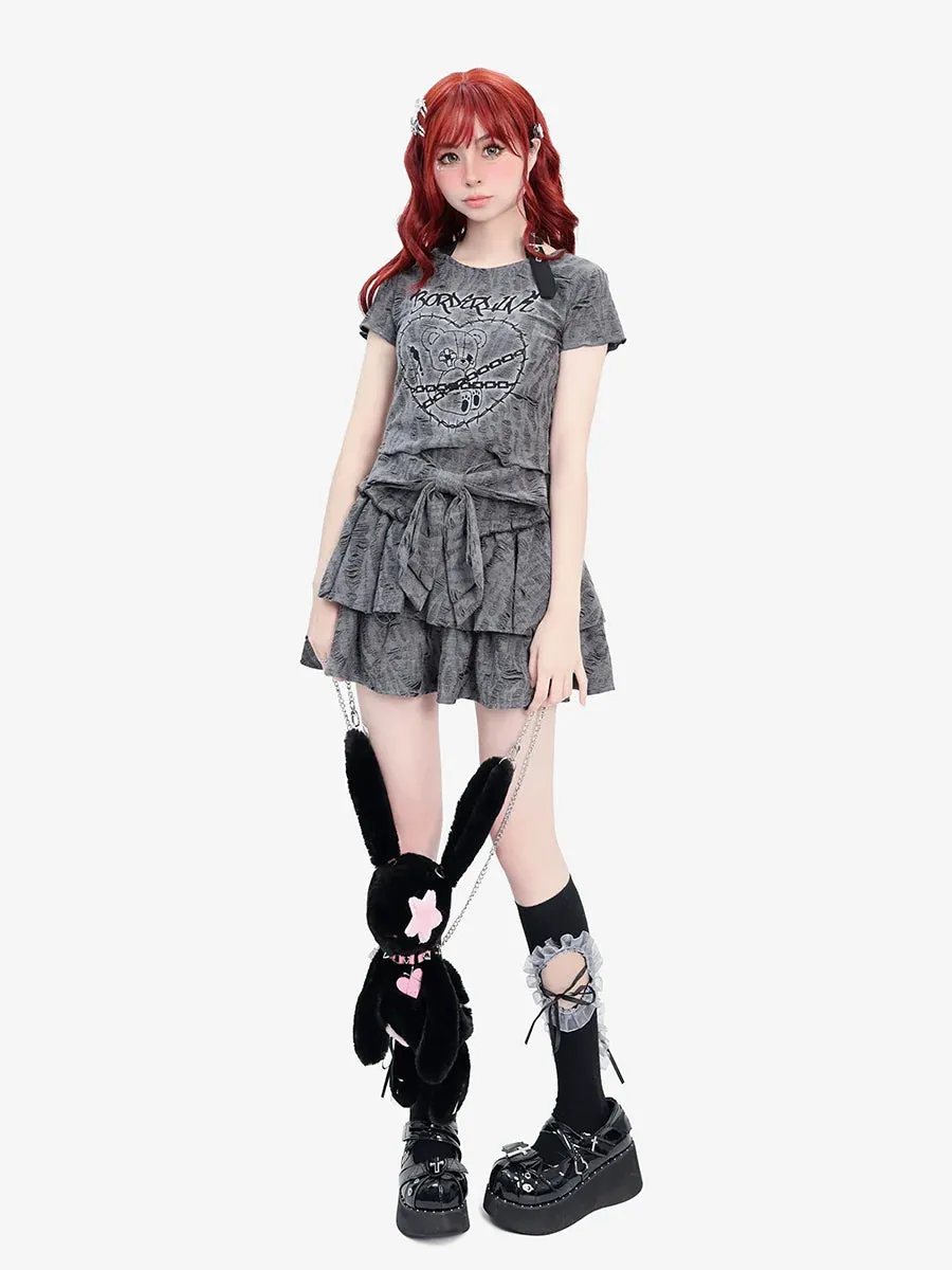 Cake Damaged Skirt Bow Big