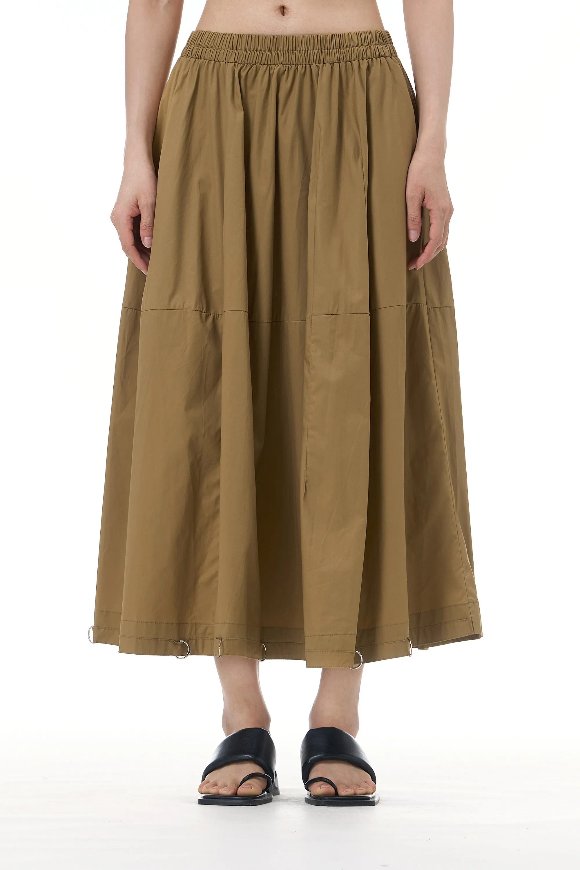 Camel Brown Skirt Cotton Coord Set