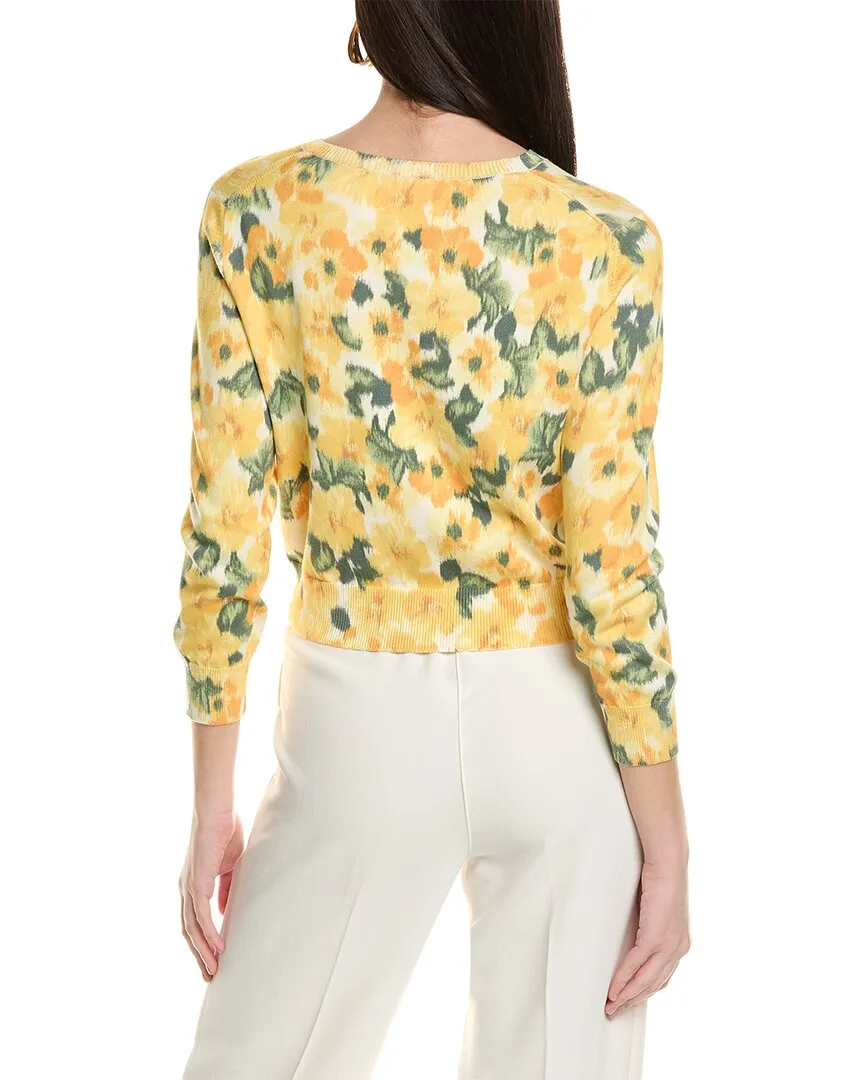 Carolina Herrera Printed Silk-Blend Cardigan