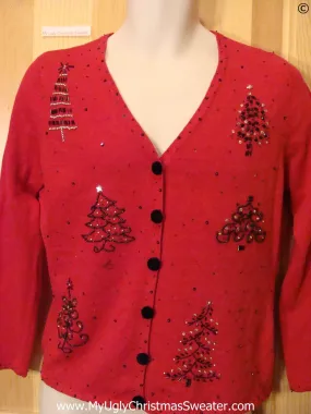 Cheap Red Christmas Tree Tacky ugly xmas Sweater