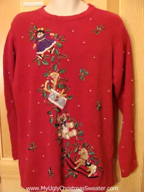 Christmas Sweater Toys Bear Horse Doll Bling