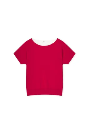 Colorblock Alika Sweater - Salsa Red
