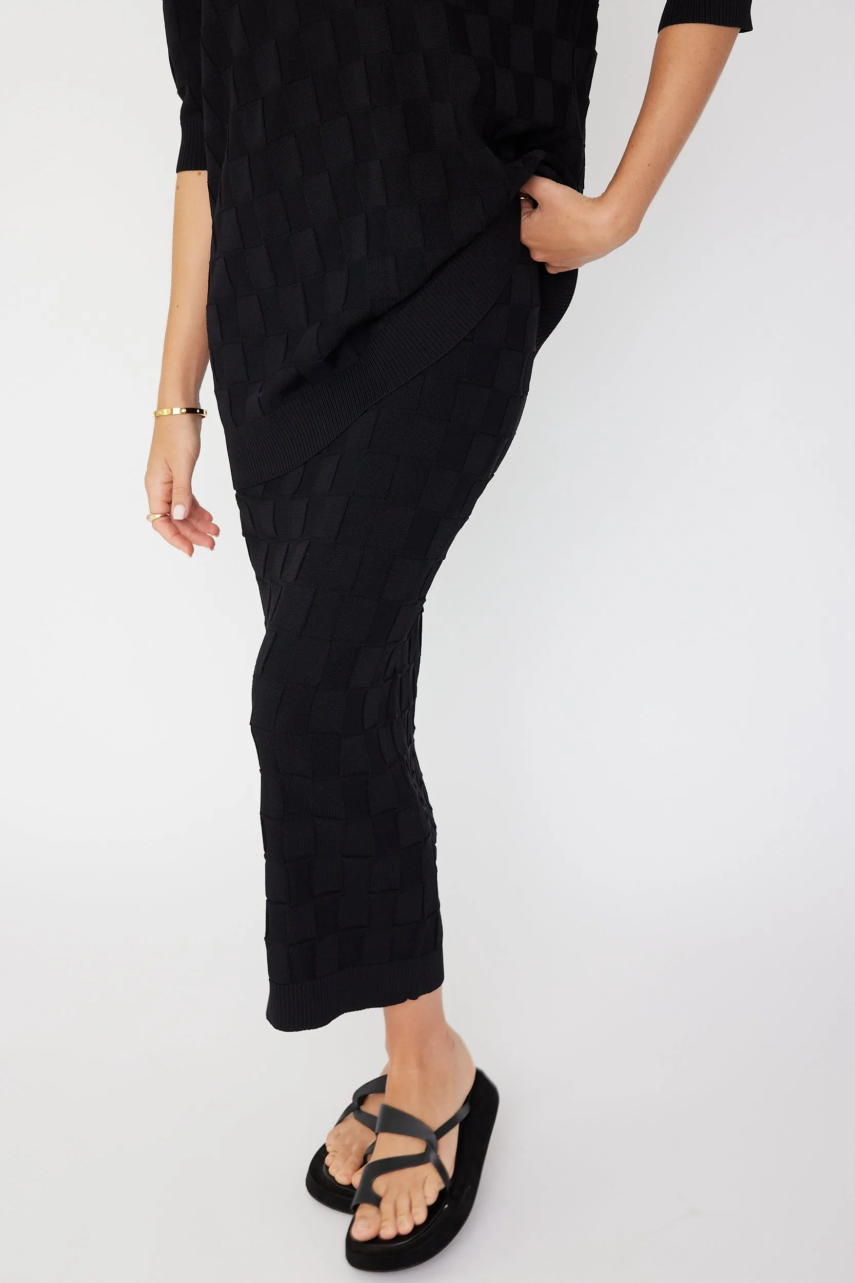 COMO Knit Skirt Black