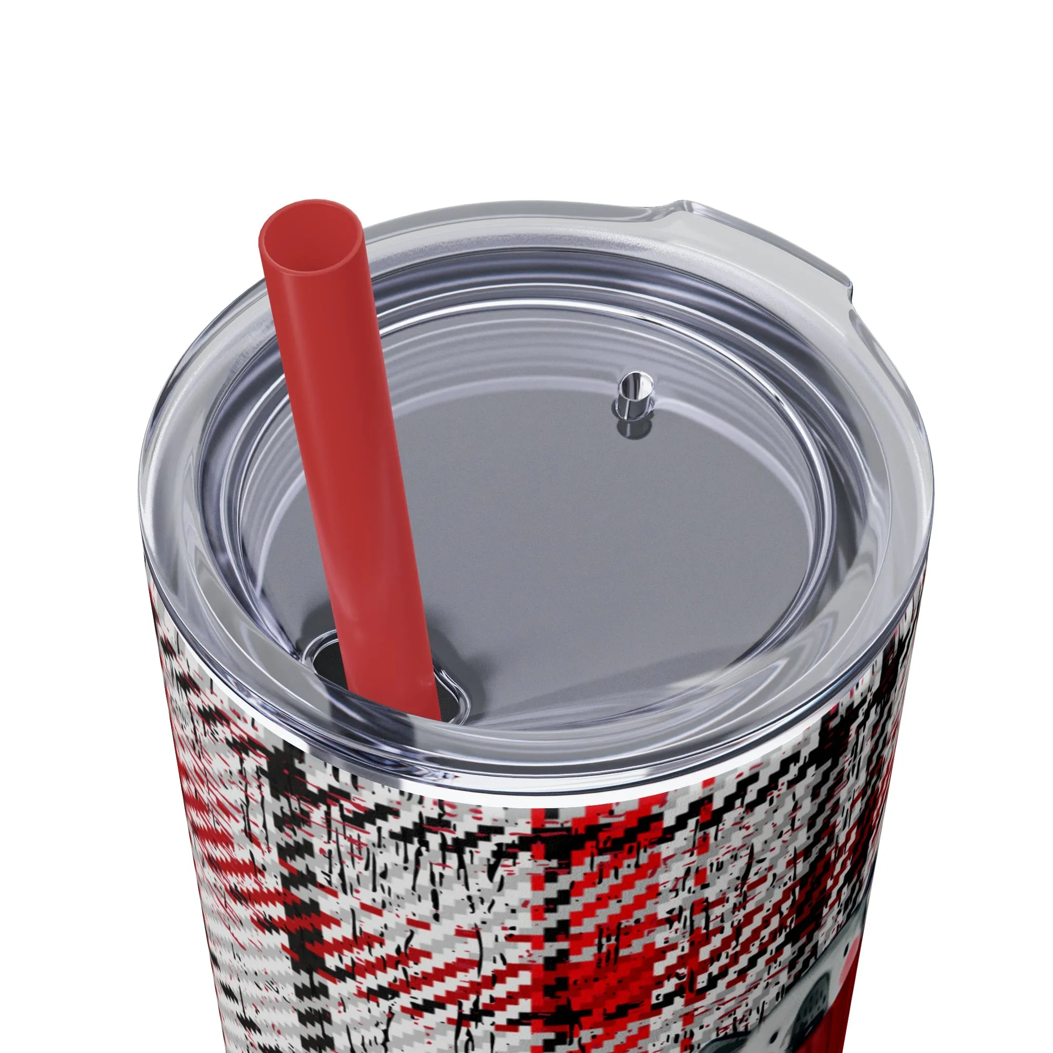 Cozy Polar Bear Christmas 20oz Skinny Tumbler with Straw: Winter Sipper