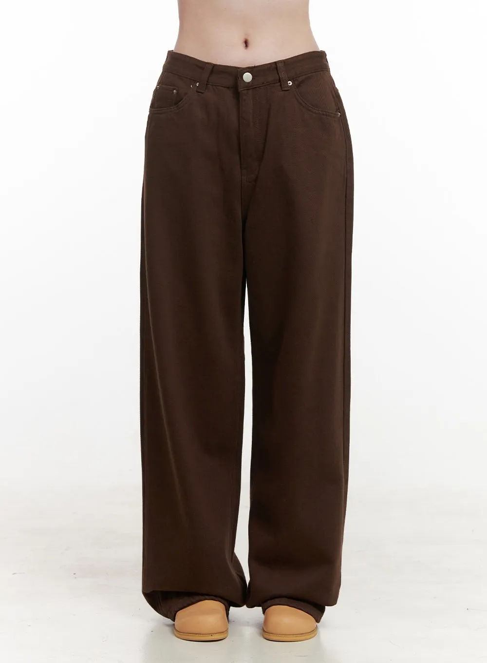 Cozy Wide Leg Cotton Pants OD418