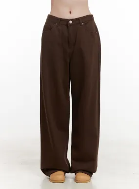 Cozy Wide Leg Cotton Pants OD418