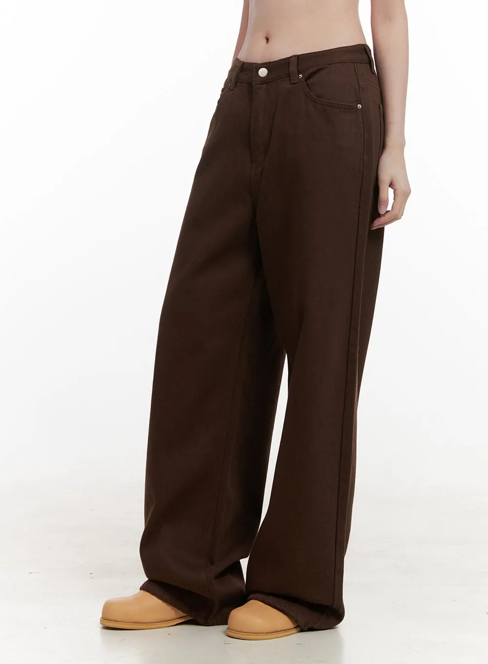 Cozy Wide Leg Cotton Pants OD418