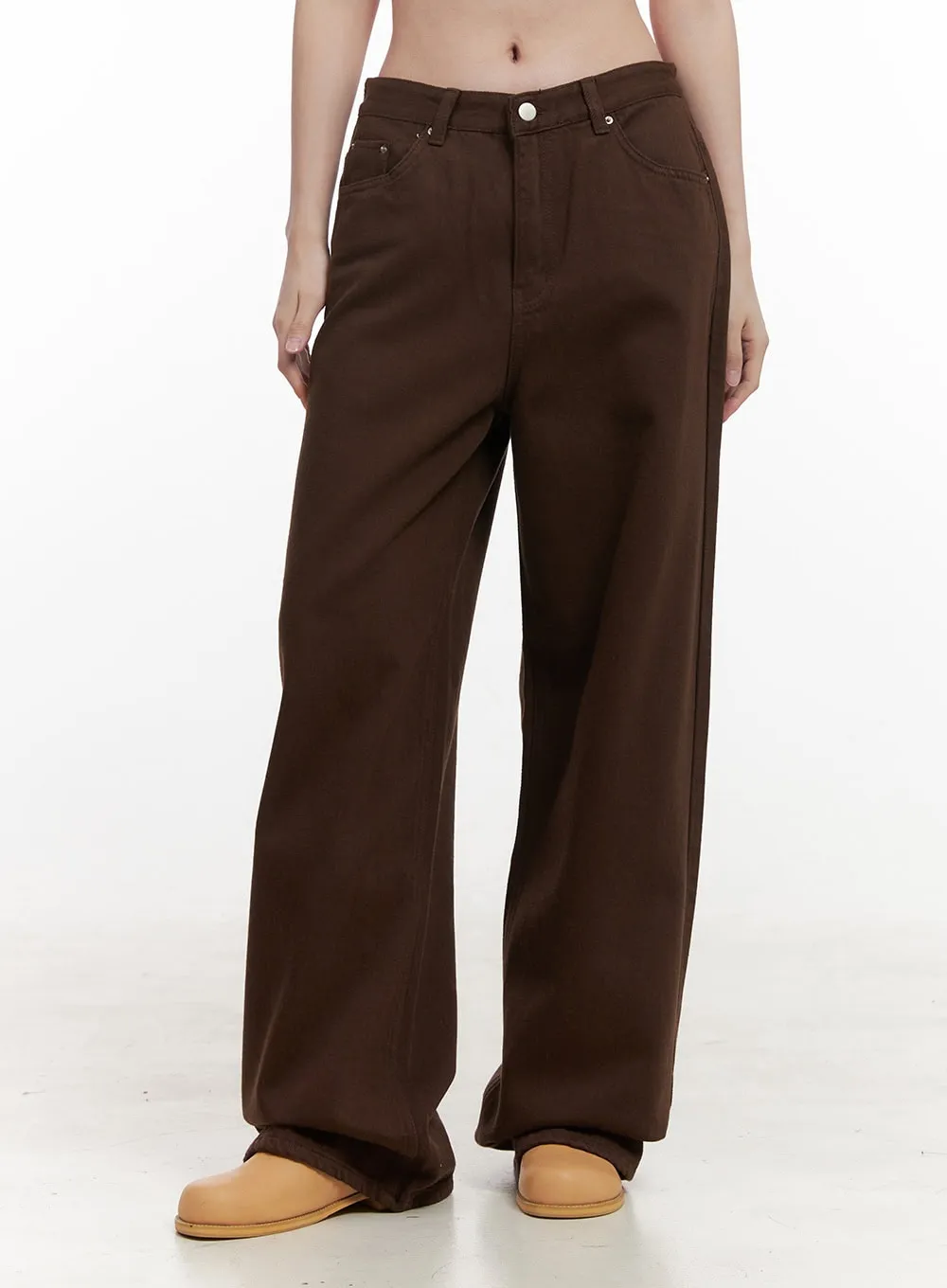 Cozy Wide Leg Cotton Pants OD418