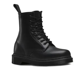 Dr. Martens 1460 Mono Boots Shoes Lace Up Genuine Leather Docs - Black
