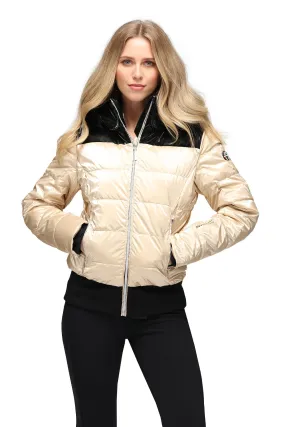 Duvillard Candice Gold Ski Jacket with Faux Fur Trim