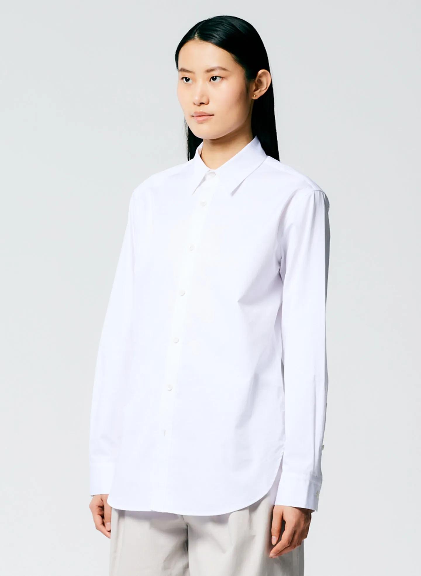 Eco Poplin Shirt With Inseam Vent