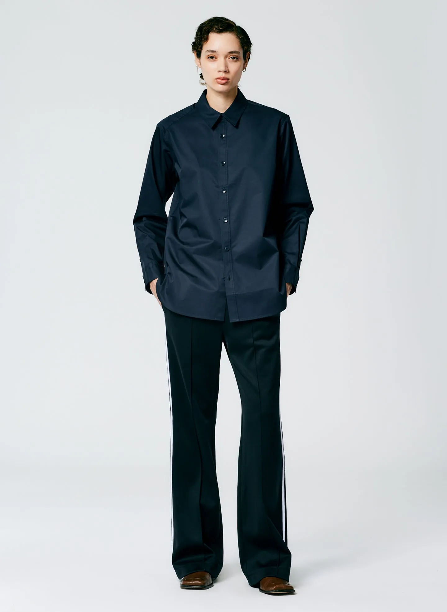 Eco Poplin Shirt With Inseam Vent