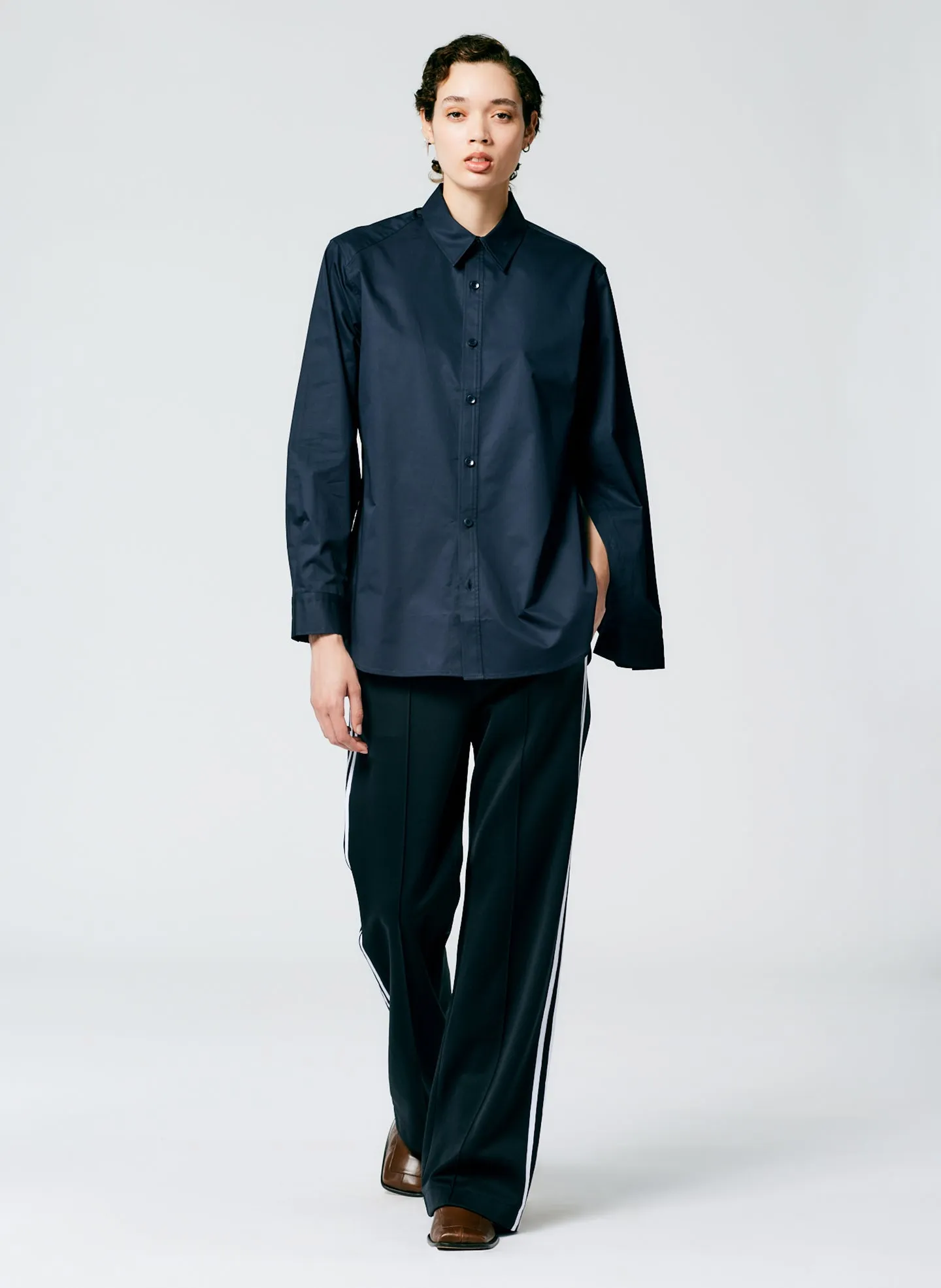 Eco Poplin Shirt With Inseam Vent