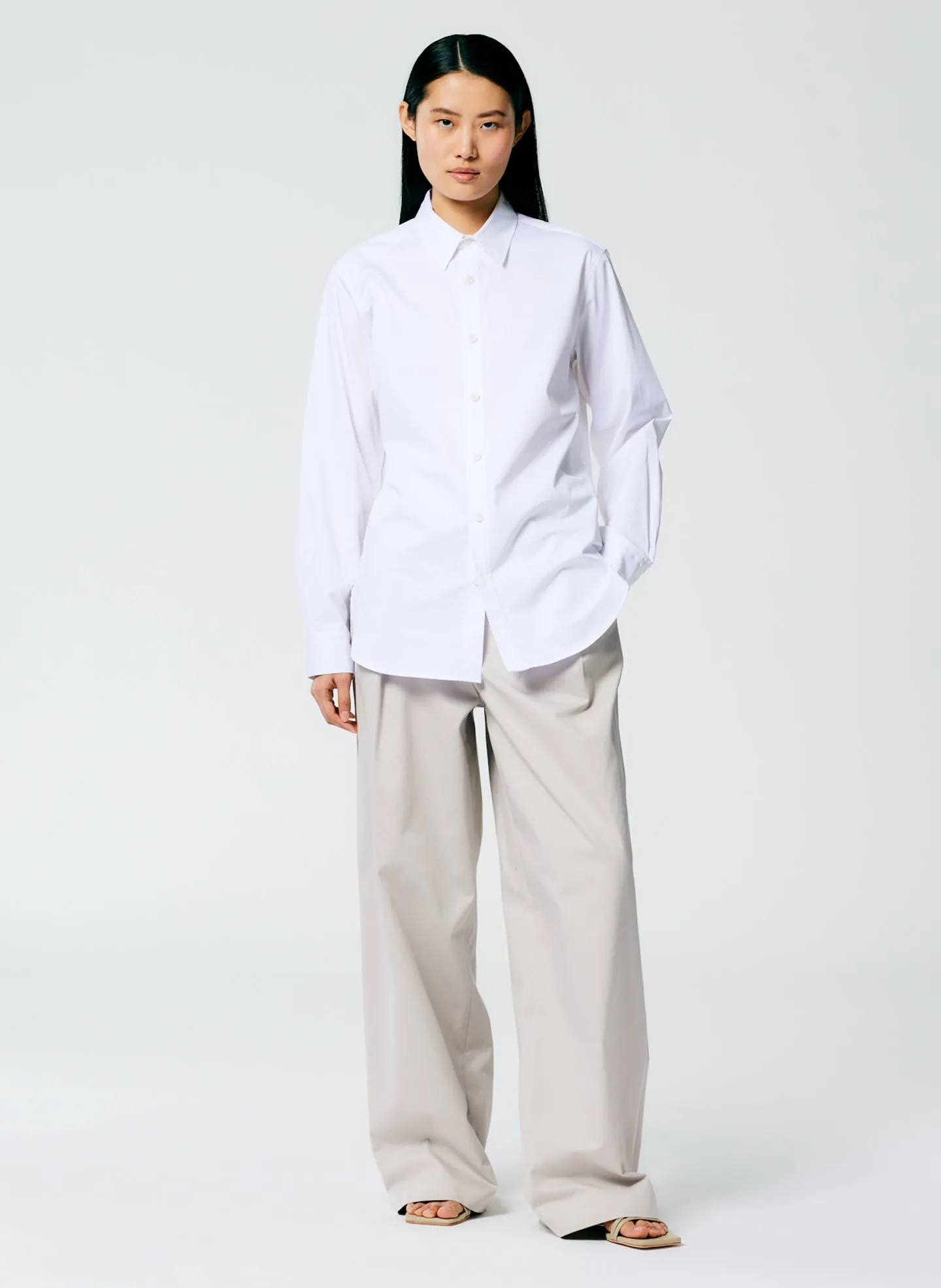 Eco Poplin Shirt With Inseam Vent