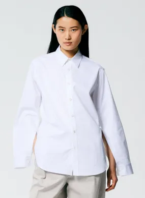 Eco Poplin Shirt With Inseam Vent
