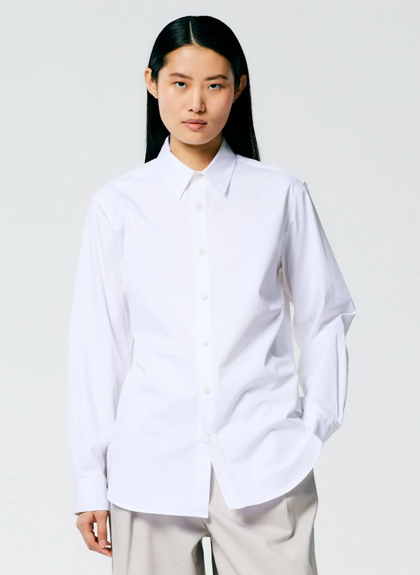 Eco Poplin Shirt With Inseam Vent