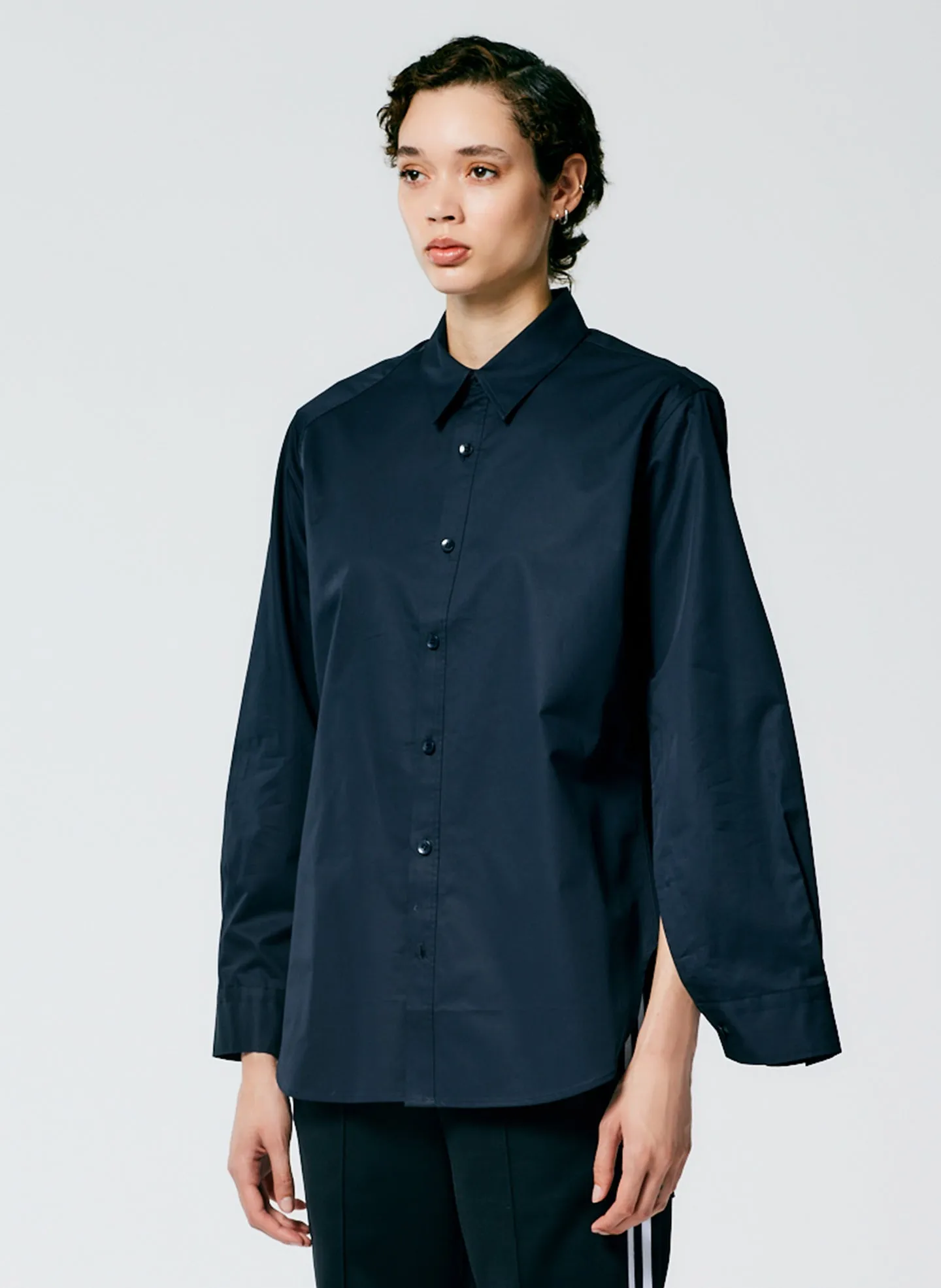 Eco Poplin Shirt With Inseam Vent