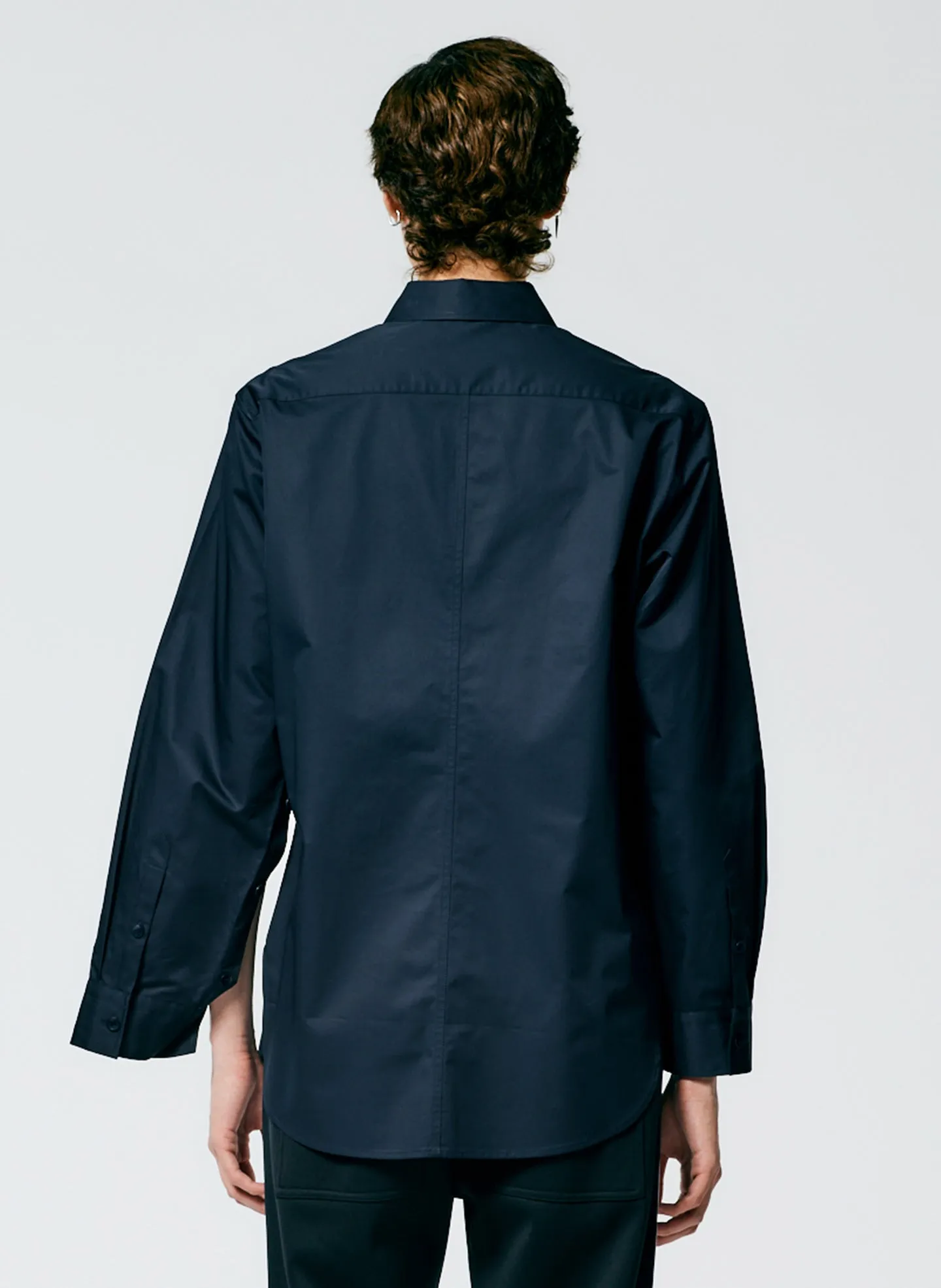 Eco Poplin Shirt With Inseam Vent