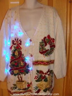 Funny Christmas Sweater with Lights Wm Mens XXL