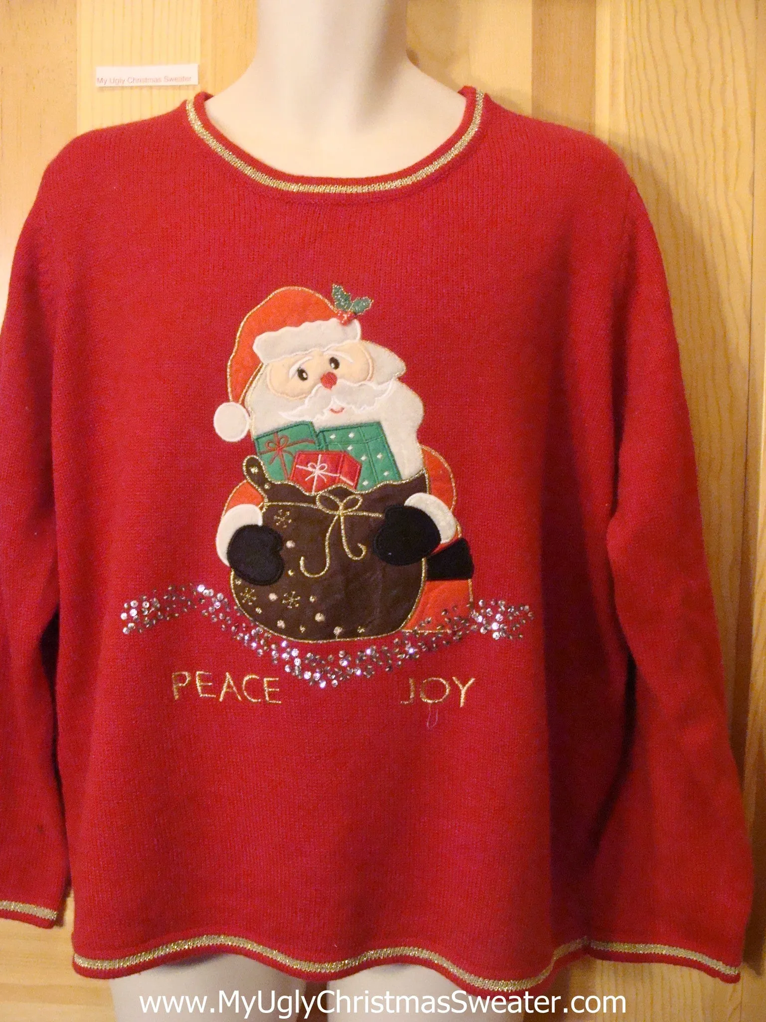 Funny Ugly Christmas Sweater Pullover with Santa
