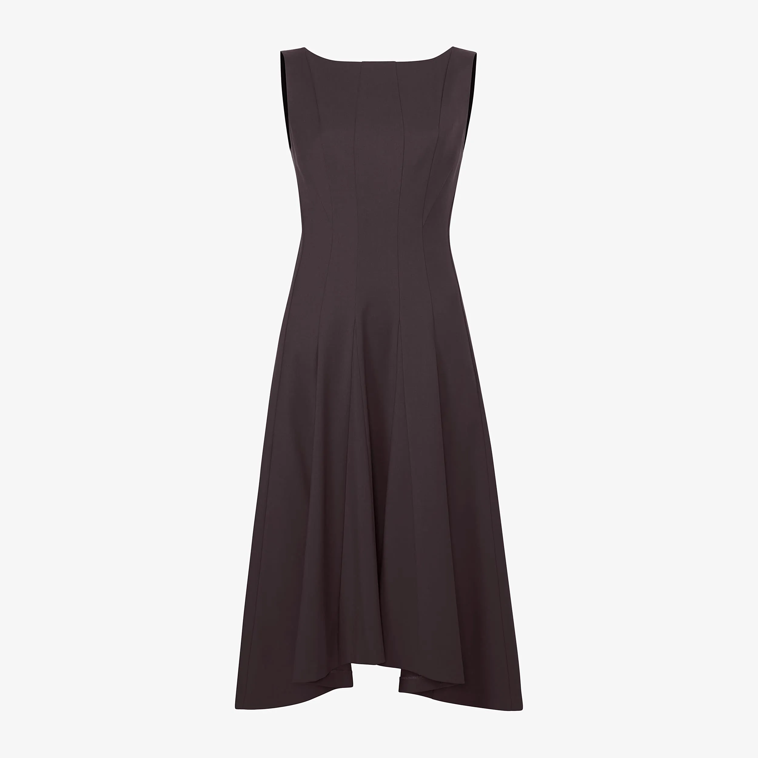 Gabriella Dress - Washable Wool Twill :: Haze