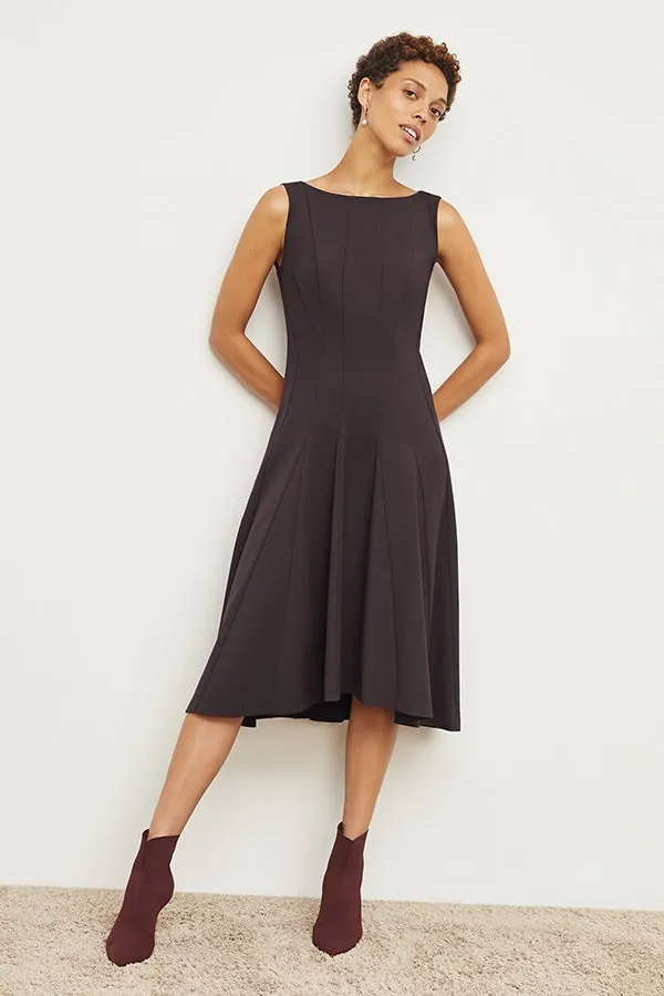 Gabriella Dress - Washable Wool Twill :: Haze