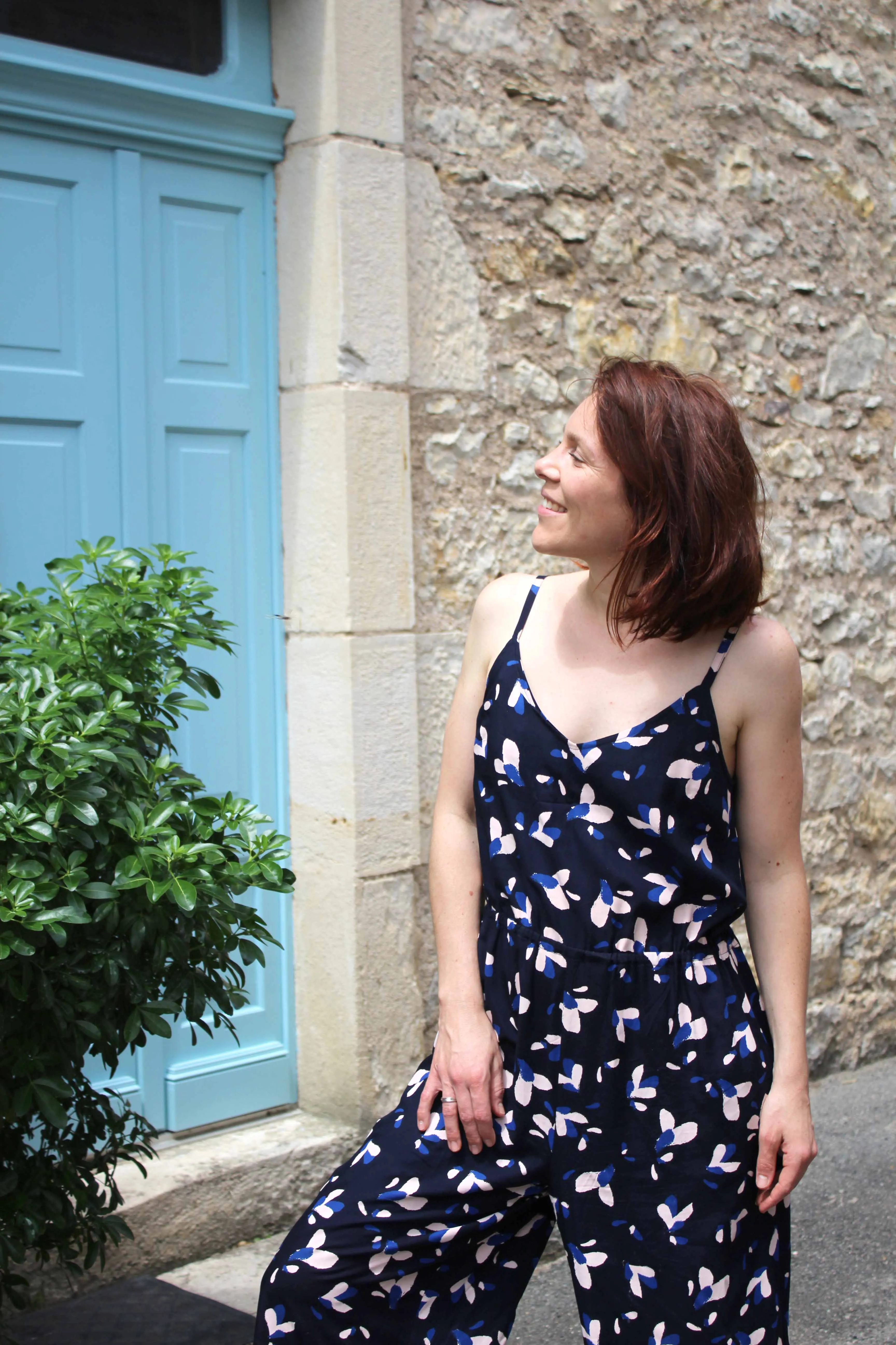 Églantine & Zoé - Petali Navy Blue Viscose Poplin Fabric