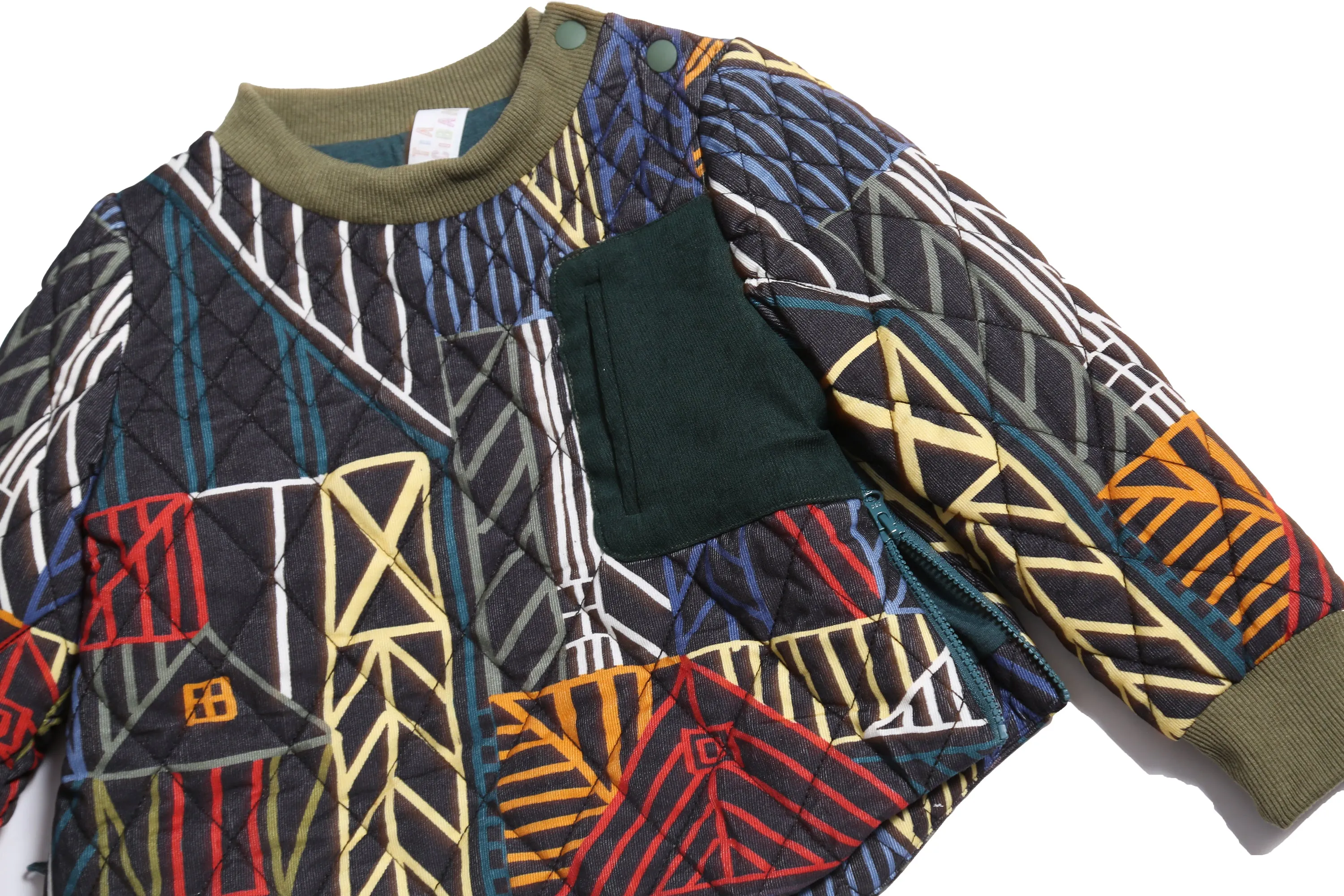 HARLEQUIN PADDED ZIP SWEATSHIRT