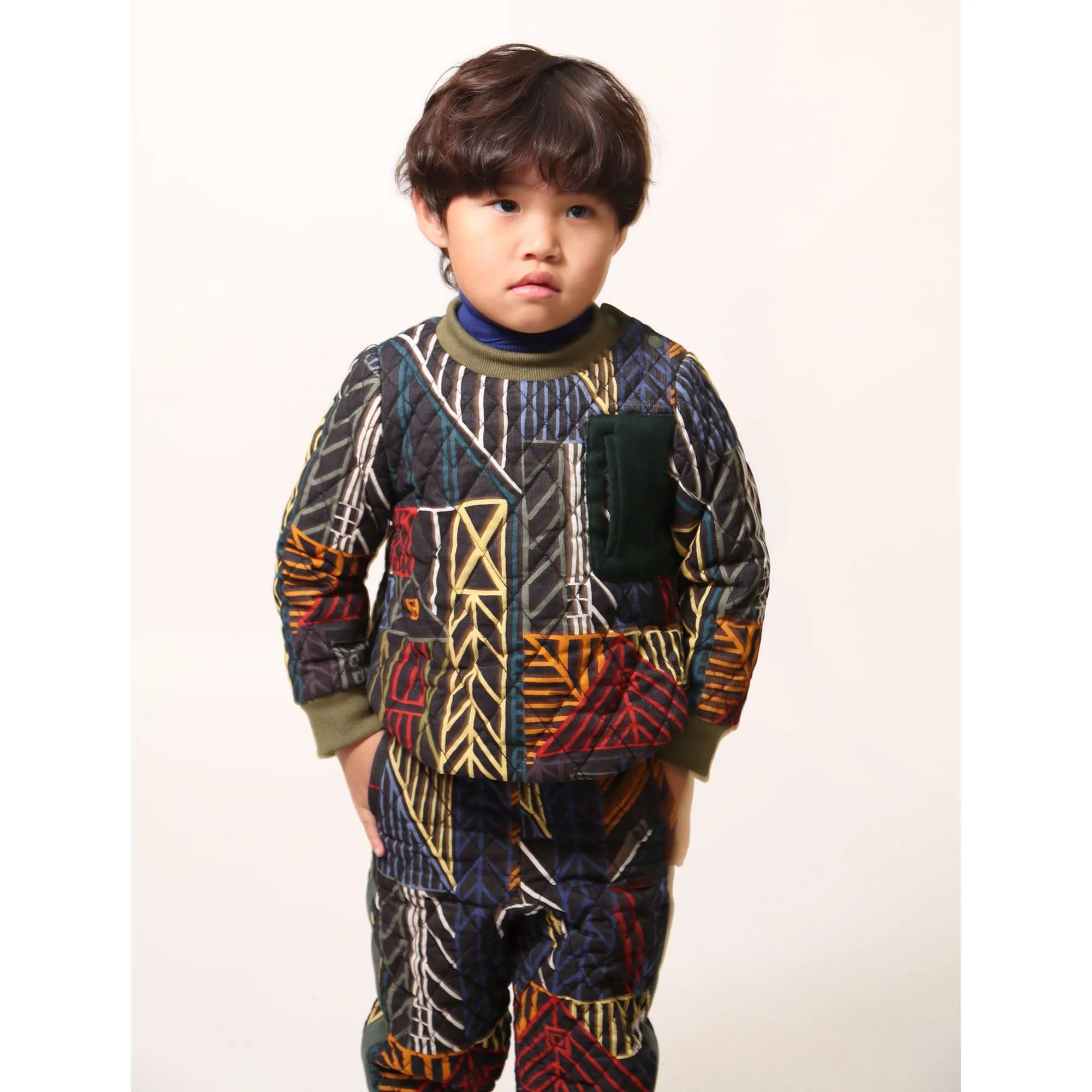 HARLEQUIN PADDED ZIP SWEATSHIRT