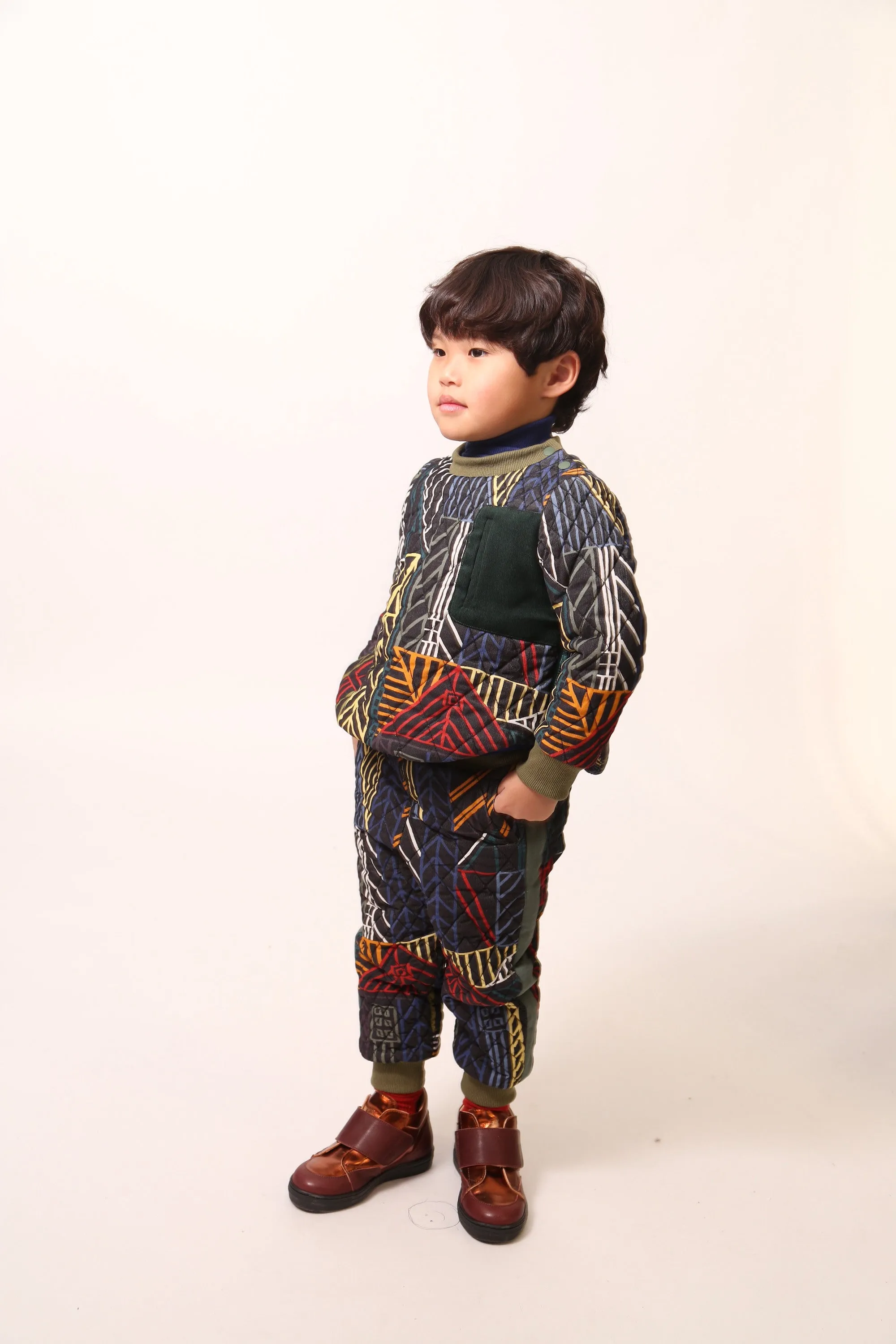 HARLEQUIN PADDED ZIP SWEATSHIRT