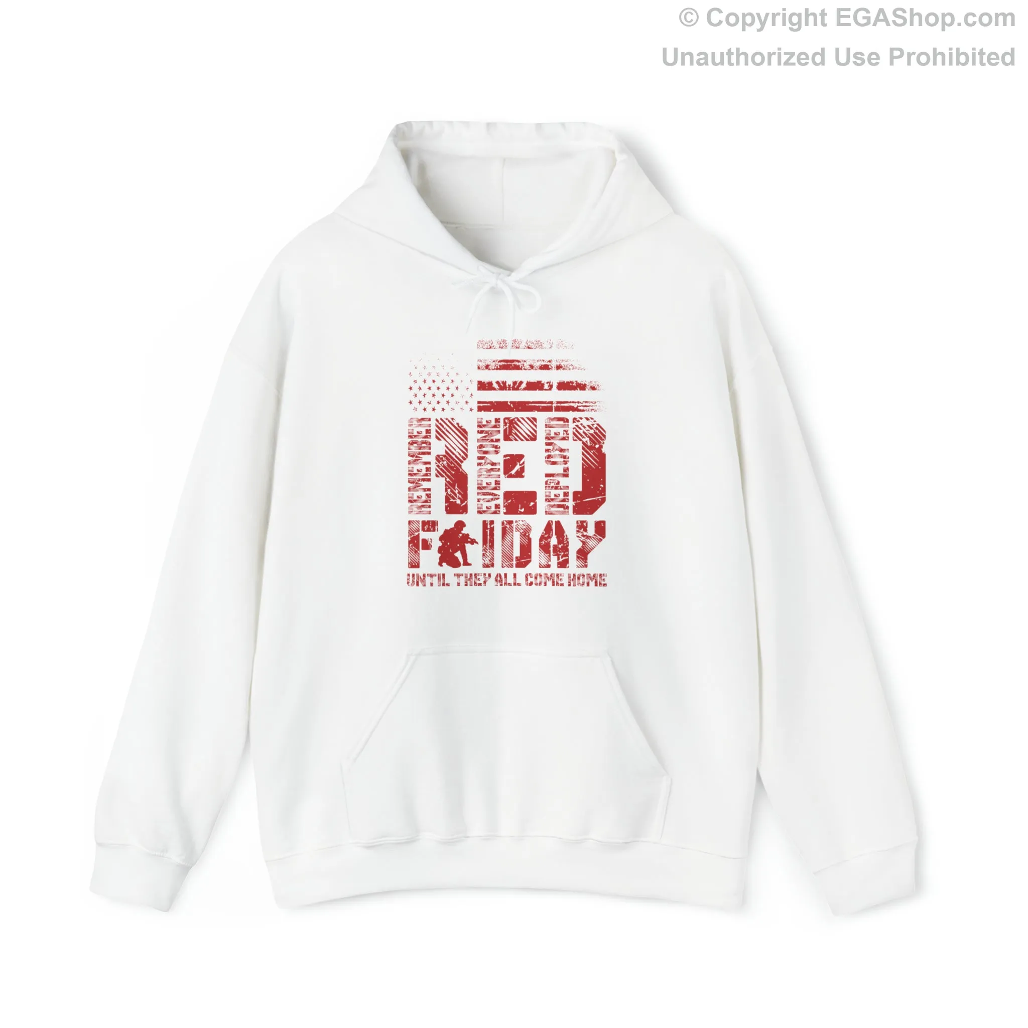 Hoodie: Red Friday with Kneeling Service Member