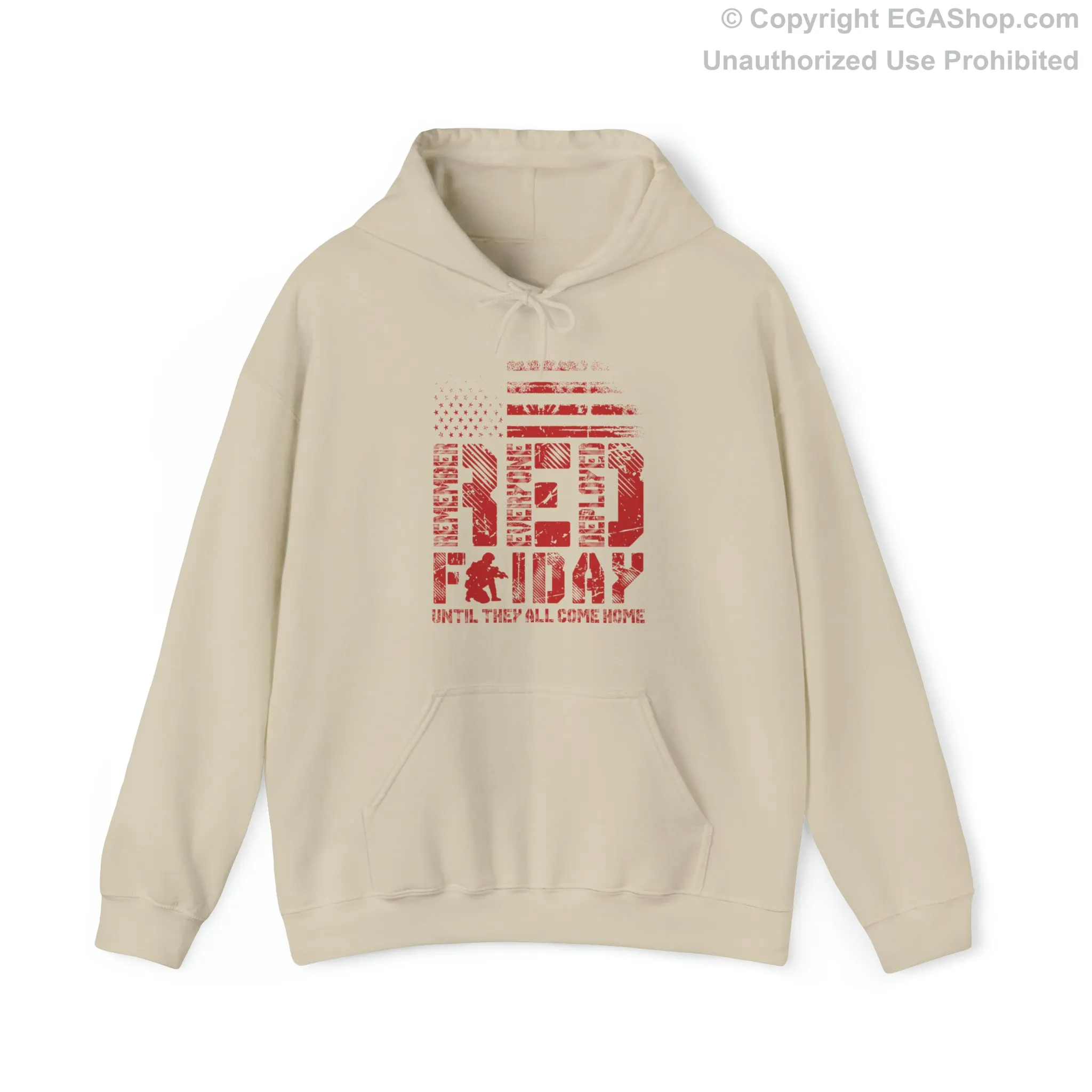 Hoodie: Red Friday with Kneeling Service Member