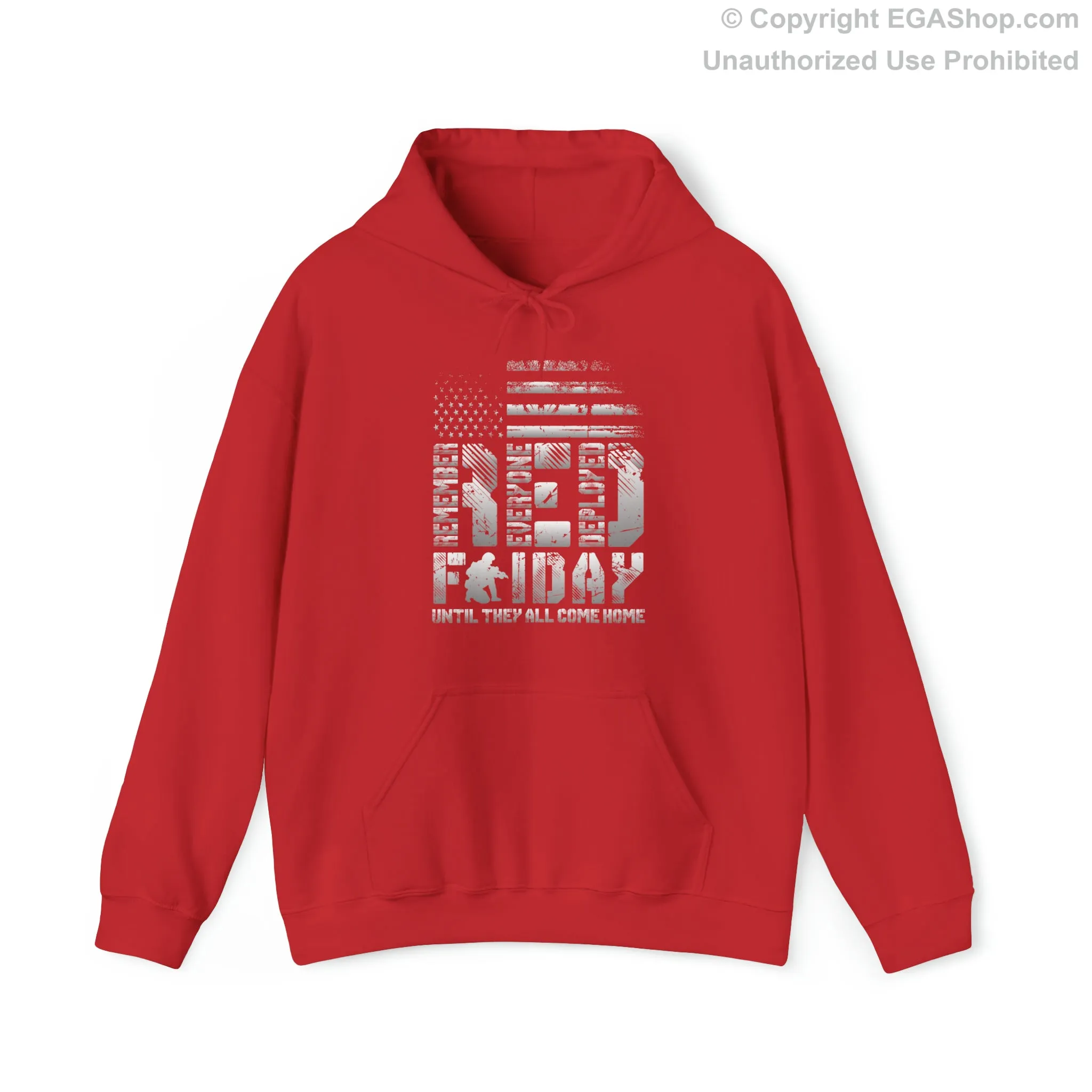 Hoodie: Red Friday with Kneeling Service Member