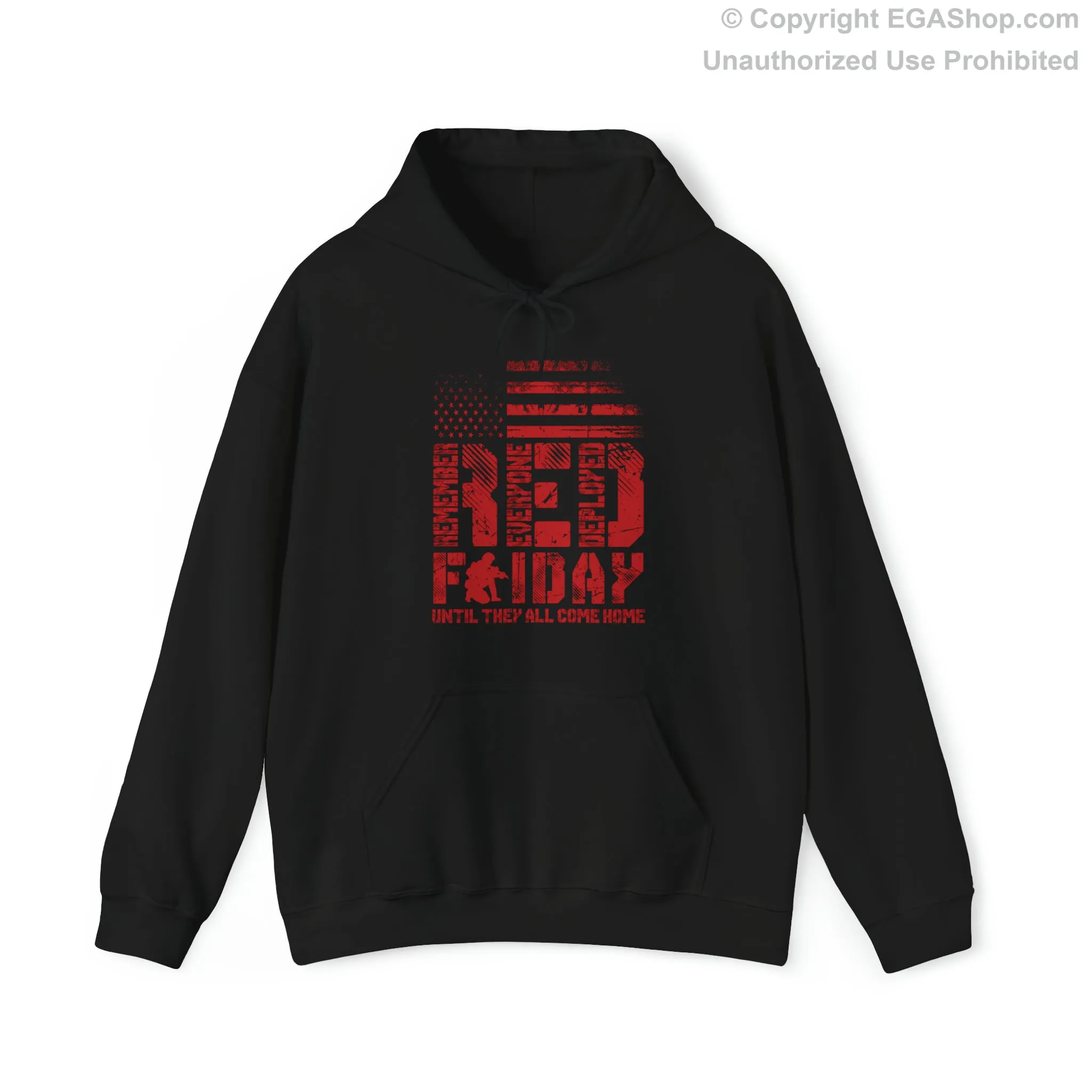 Hoodie: Red Friday with Kneeling Service Member