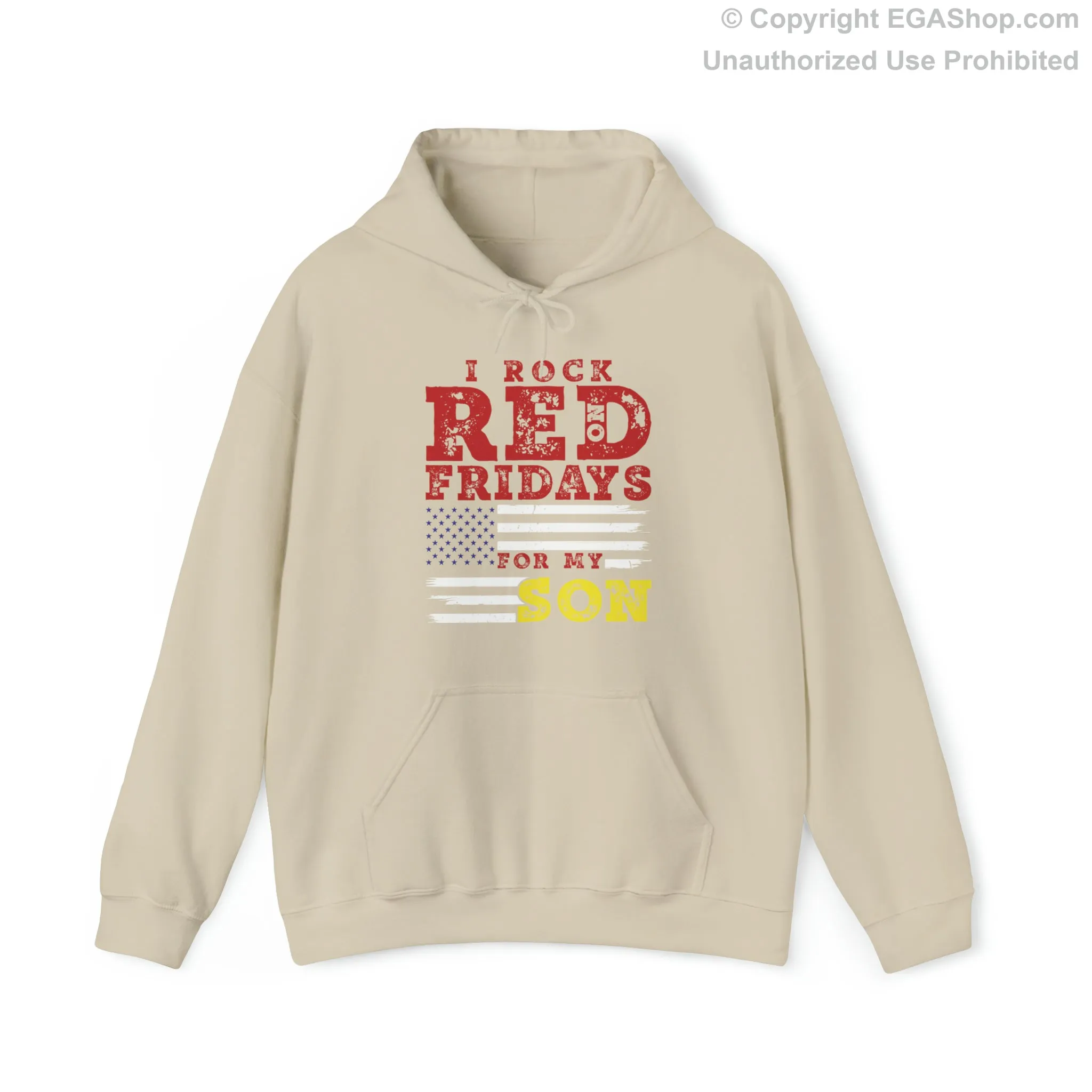 Hoodie: Rock Red For My Son