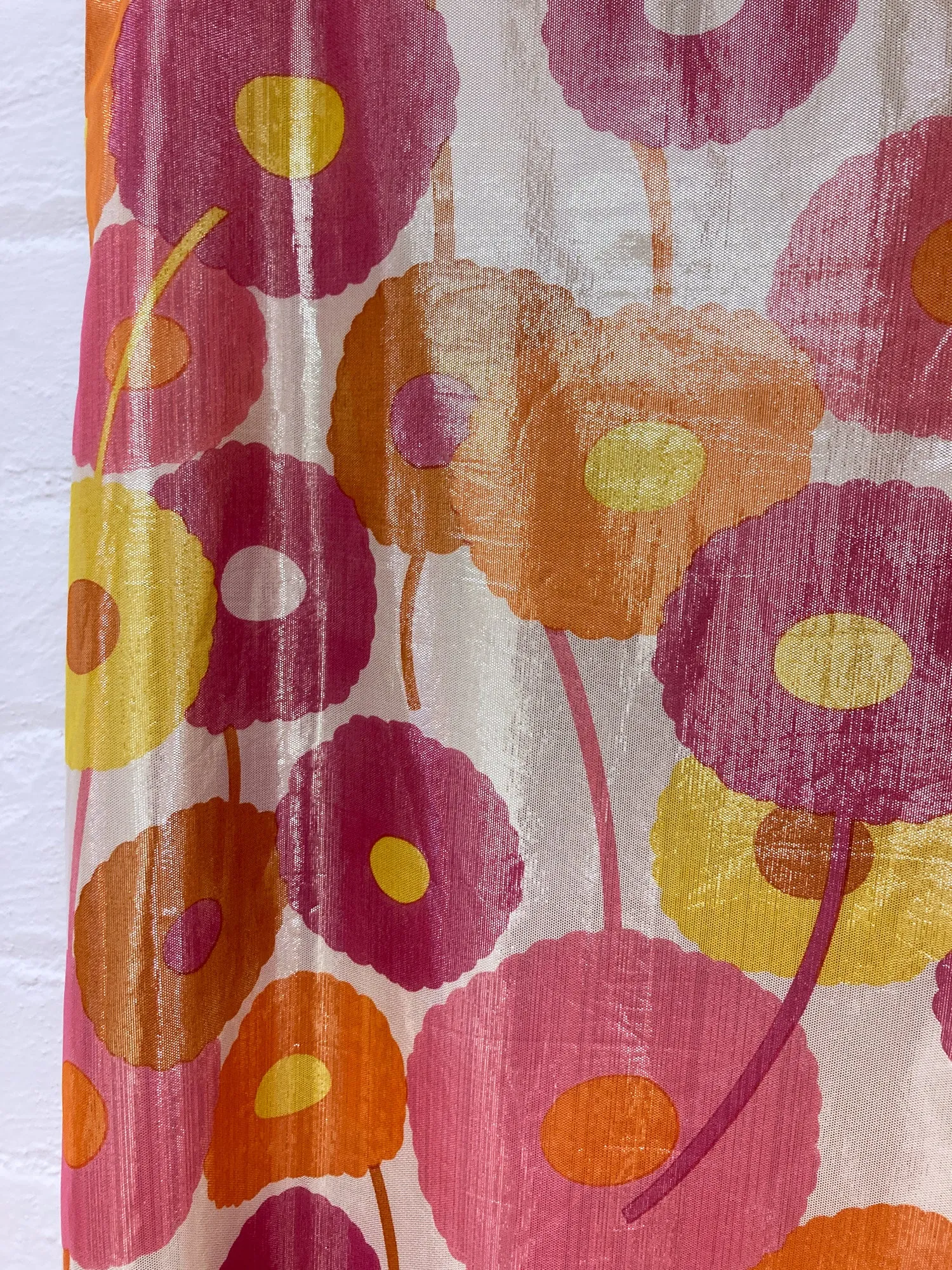 Junya Watanabe SS2000 glittery pink orange white floral waterproof skirt