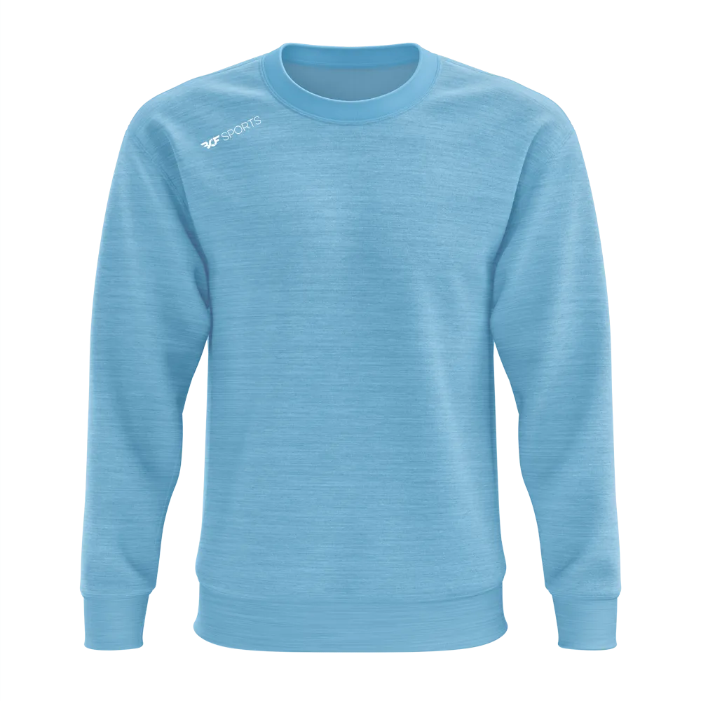 Light Blue Melange: Crewneck Jumper